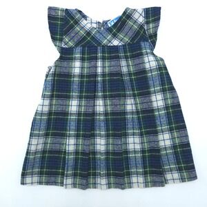 Vintage Joh. Maxamajer Plaid Blue Pleated Jumper Dress Girl's Size 3T